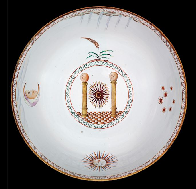 Chinese export porcelain Masonic Punchbowl  | MasterArt